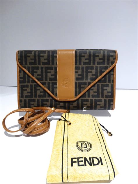 fendi leather envelope clutch|vintage fendi envelope clutch.